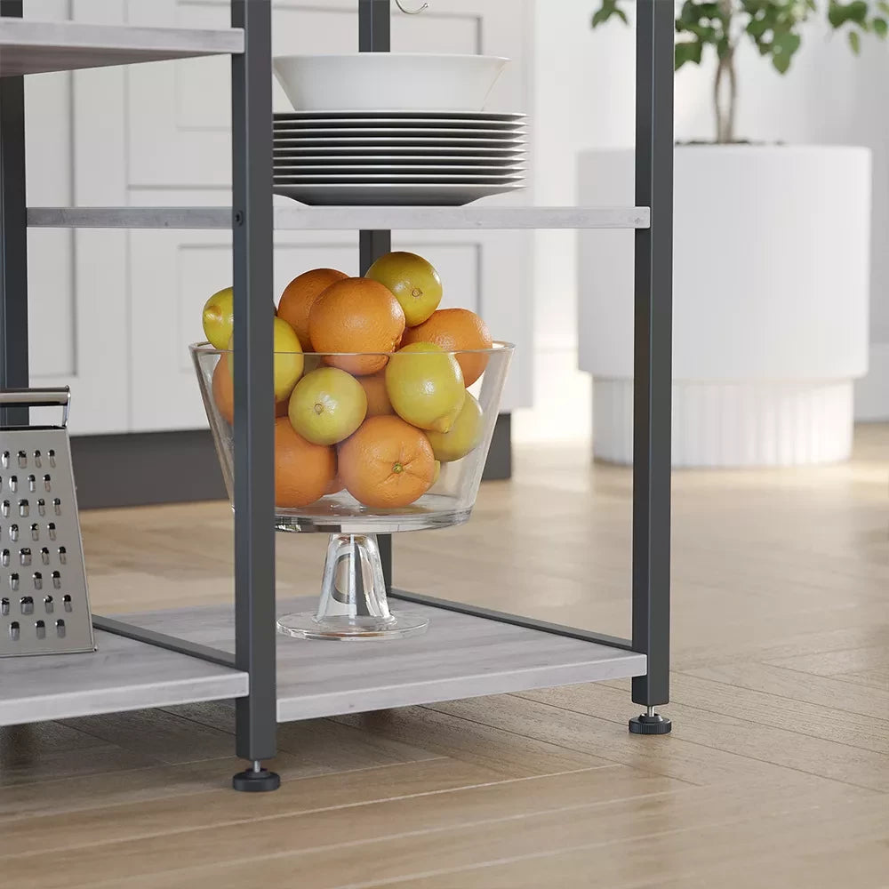 In And OutdoorMatch Keukenkast industrieel Xavier - Organizer - Met planken - Met haken - 90 x 40 x 132 cm kitchen rack