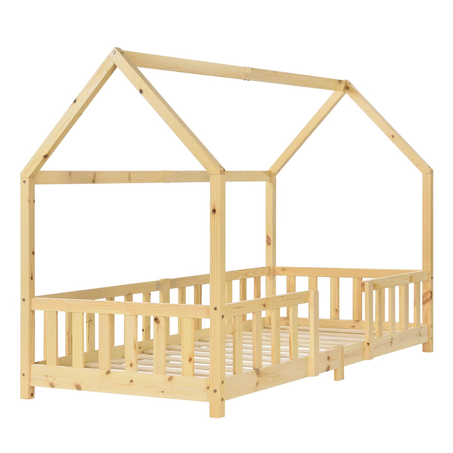 In And OutdoorMatch Kinderbed Maddison - Met valbeveiliging - 90x200 cm - Hout - Voor meisjes - Voor jongens - Voor kinderen Kinder bedden