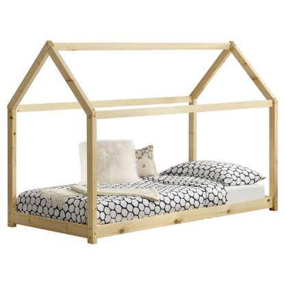 In And OutdoorMatch Kinderbed Zola - Houten bed - Huisbed - 80x160 cm - Houtkleurig - Grenen - Voor meisjes - Voor jongens - Voor kinderen Kinder bedden