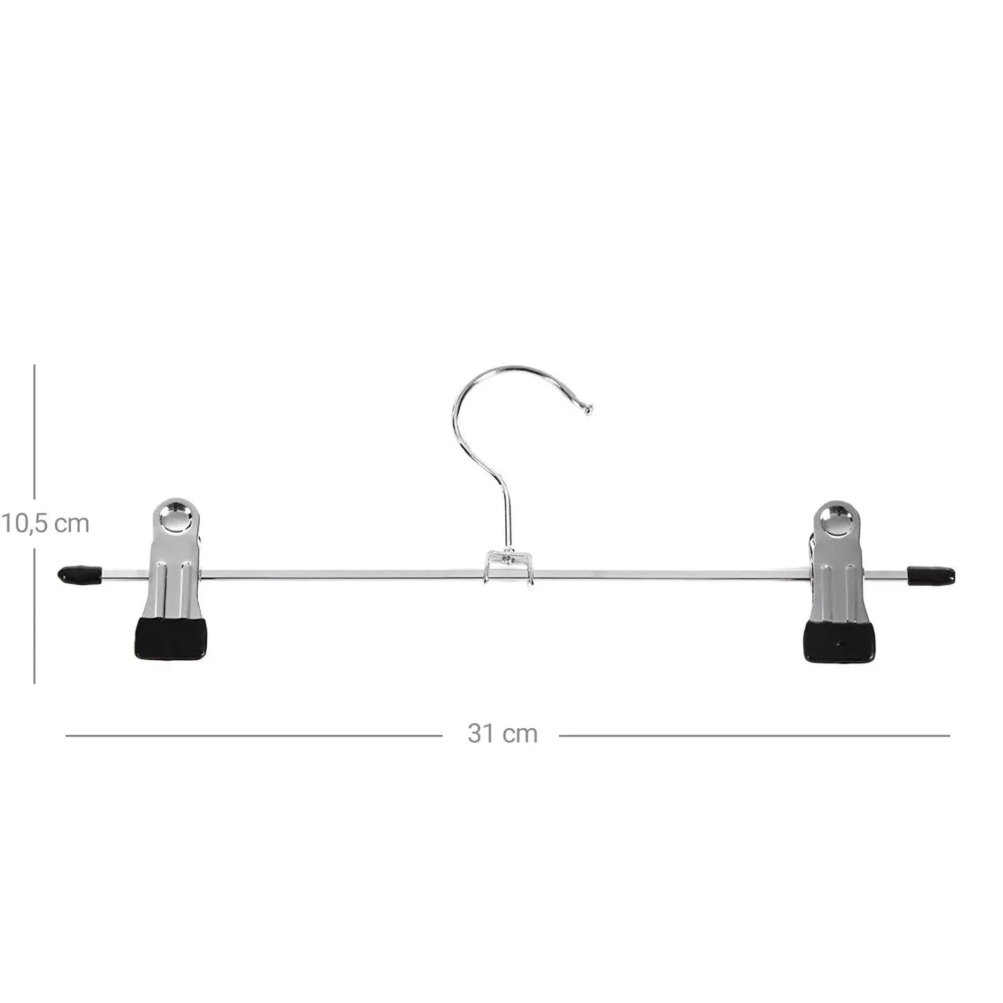 In And OutdoorMatch Kledinghangers Marjolaine - Metalen Broeken - 20 stuks - Broekhangers - Ruimtebesparend - 31x10cm kledinghanger