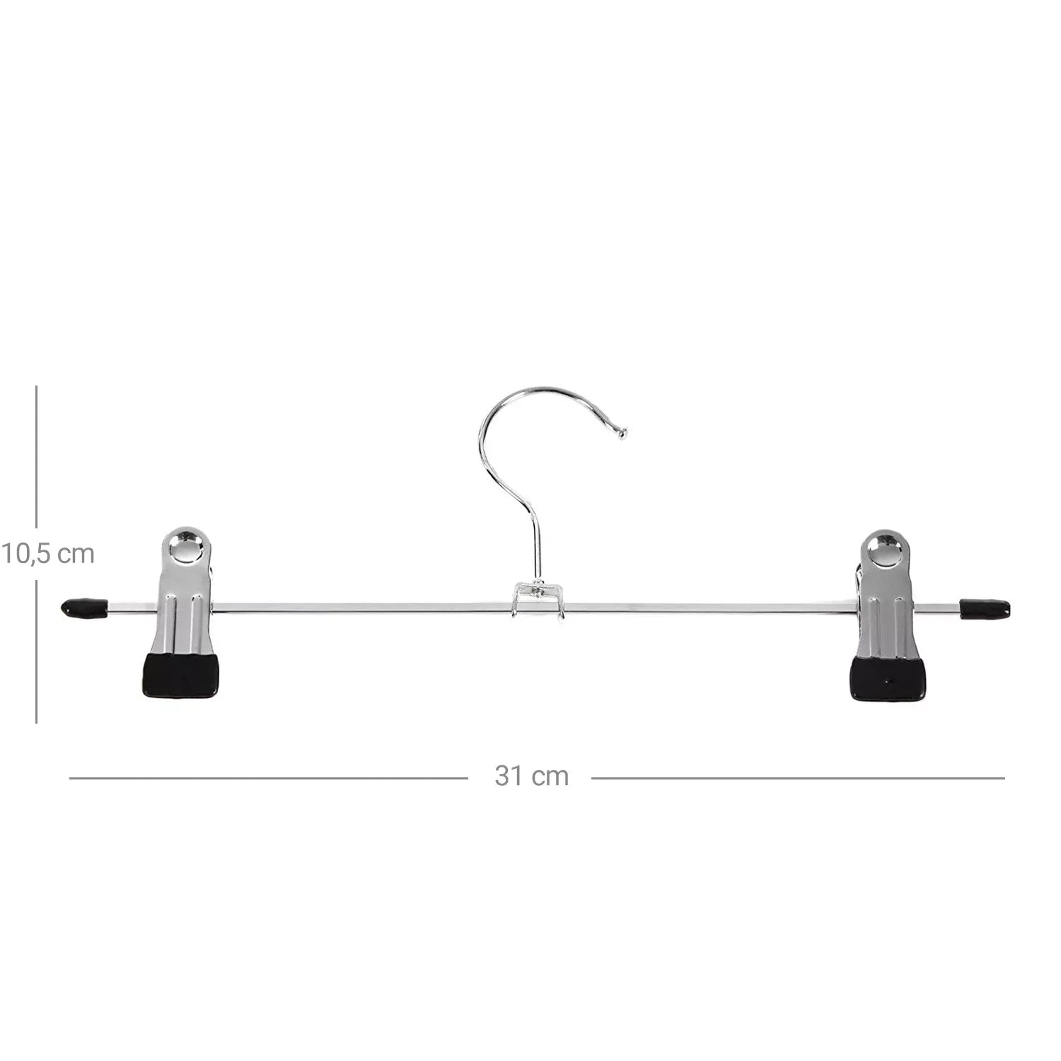 In And OutdoorMatch Kledinghangers Marjolaine - Metalen Broeken - 20 stuks - Broekhangers - Ruimtebesparend - 31x10cm kledinghanger