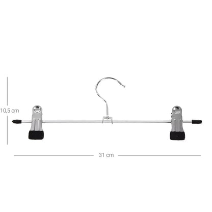 In And OutdoorMatch Kledinghangers Marjolaine - Metalen Broeken - 20 stuks - Broekhangers - Ruimtebesparend - 31x10cm kledinghanger