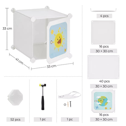 In And OutdoorMatch Kledingkast voor Audreanne - Kledingkast - Opvouwbare stoffen - Garderobe-organizer - Slaapkamer - Kledingrek - 123cm storage rack