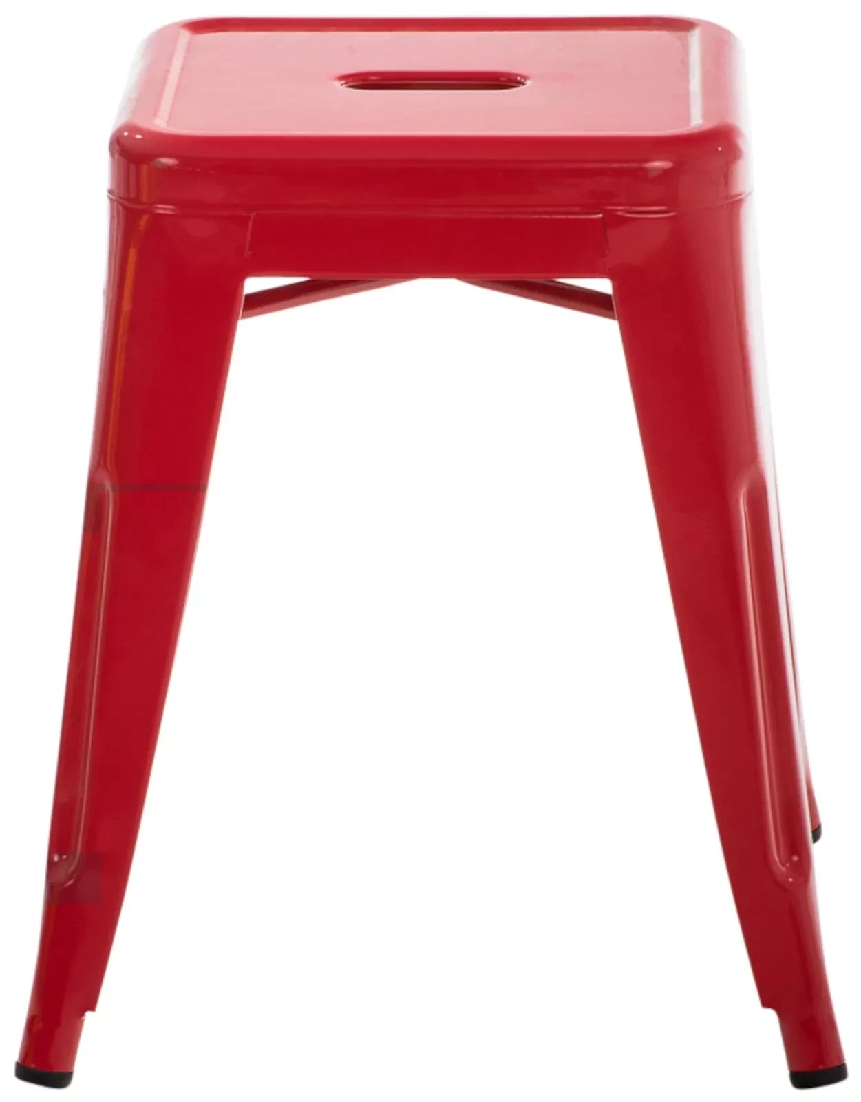 In And OutdoorMatch Kruk Neal - rood- metaal - set van 4 - zithoogte 46cm - industrieel stool