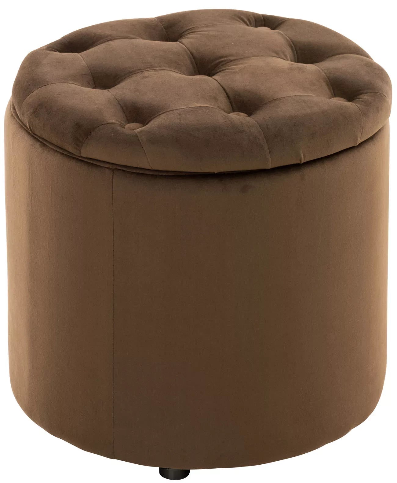 In And OutdoorMatch Kruk Shyann - fluweel - voetenbank - ronde voetenbank - kruk - 44x44x42cm stool