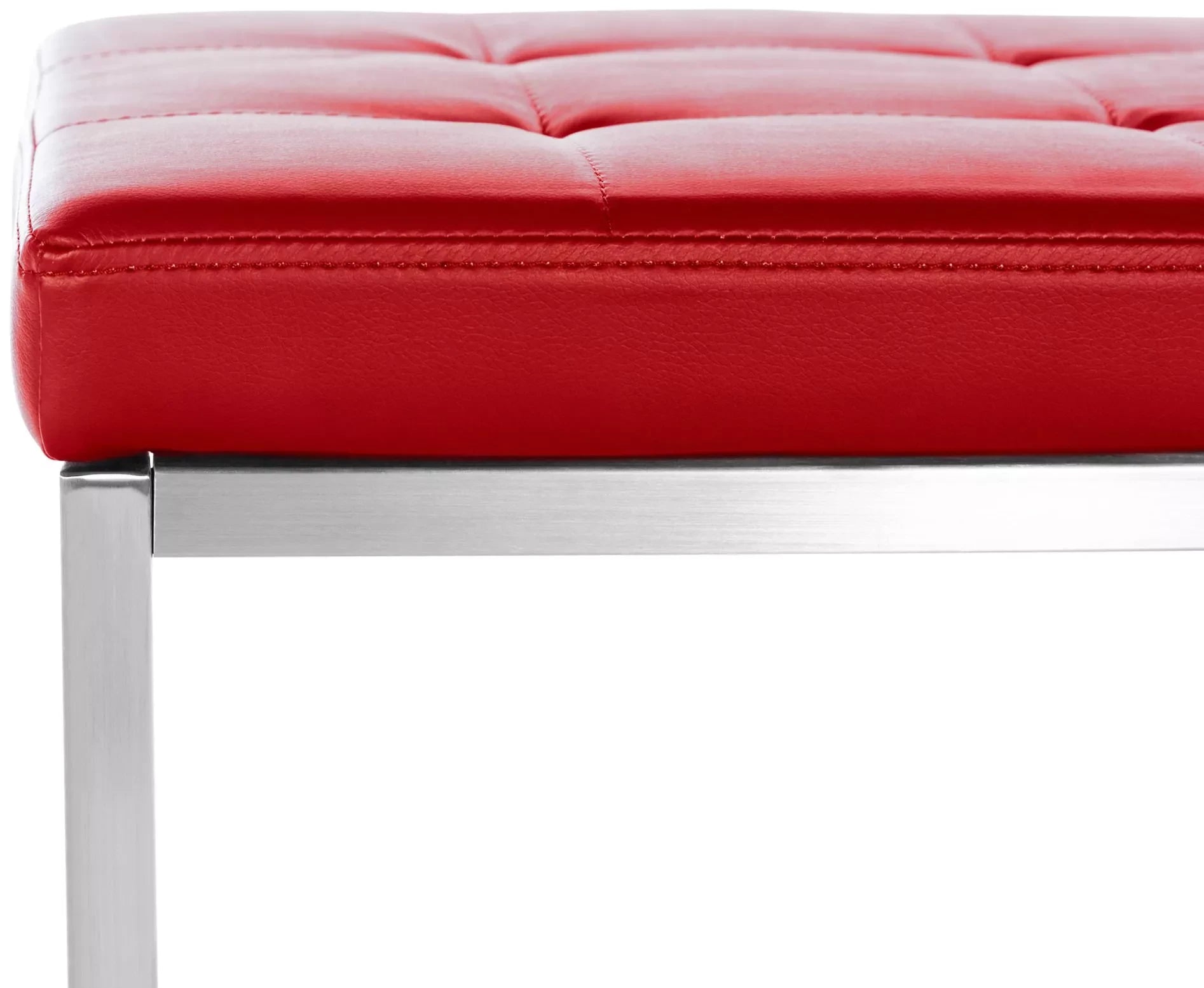 In And OutdoorMatch Kubuskruk Reynold - Moderne kruk - Hocker - Rood - 40x40x48cm Barkrukken / hocker