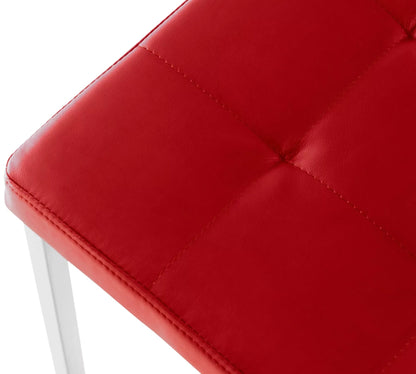 In And OutdoorMatch Kubuskruk Reynold - Moderne kruk - Hocker - Rood - 40x40x48cm Barkrukken / hocker