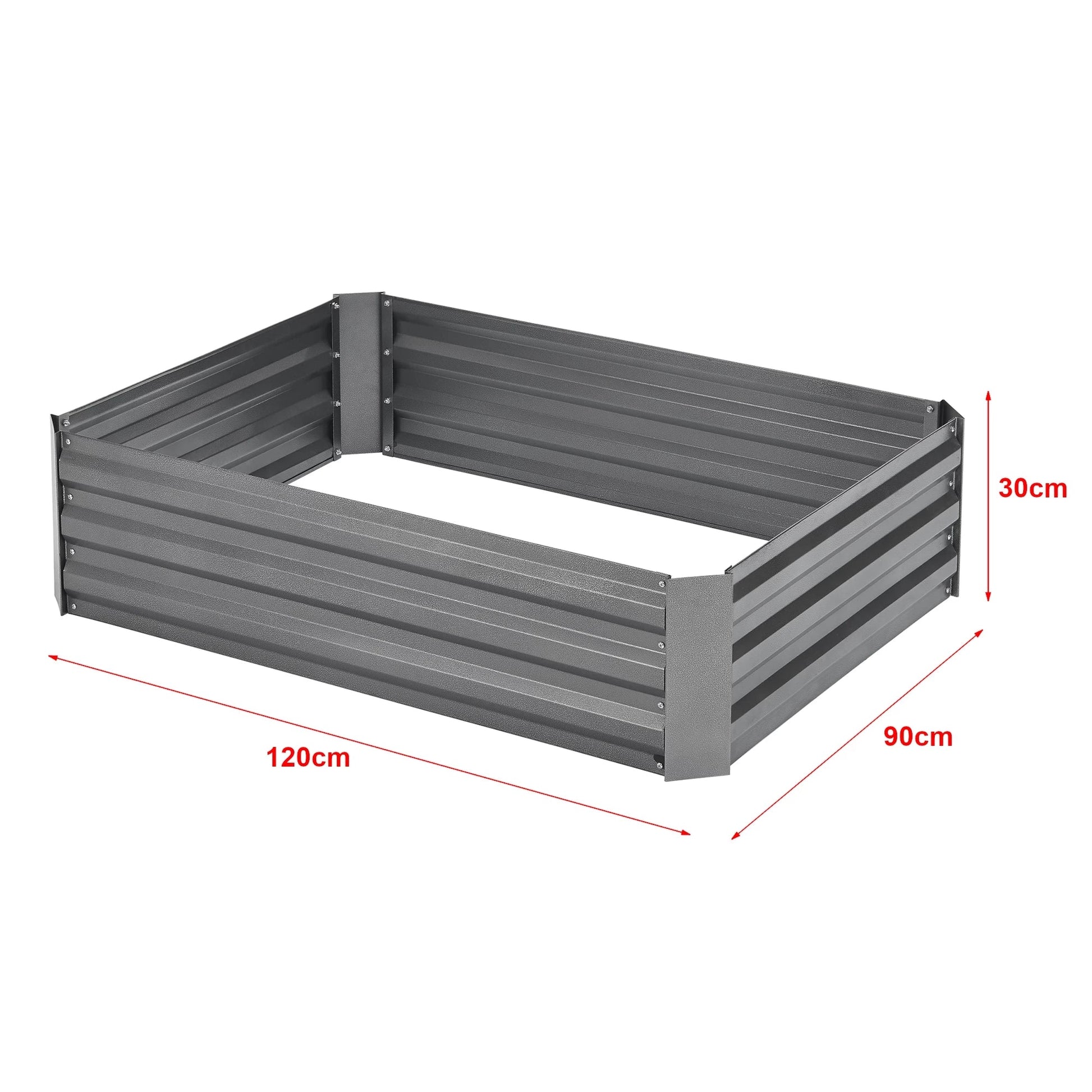 In And OutdoorMatch Kweektafel Manda - Kweekbak - Kweektafel op poten - 120x90x30cm - Metaal - Antraciet Garden Storage box