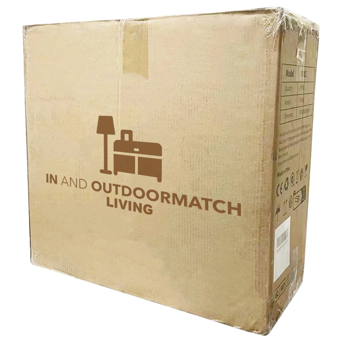 In And OutdoorMatch Ladekast Harold - Non-Woven Textile - 50x45x30 - Grijs en Houtkleurig Kast