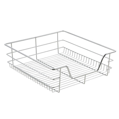 In And OutdoorMatch Ladeset van 2 Alessio - Verchroomd staal - Zilver - Set van 2 - 57x44x14 cm - Verchroomd staal - Minimalistisch design Ladeset