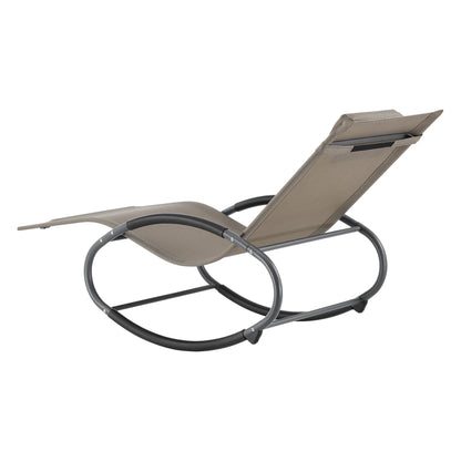 In And OutdoorMatch Ligstoel Tiffany - Zonnebed - Schommelstoel - 153x63x80,5 cm - Beige - Set van 2 lounge chair