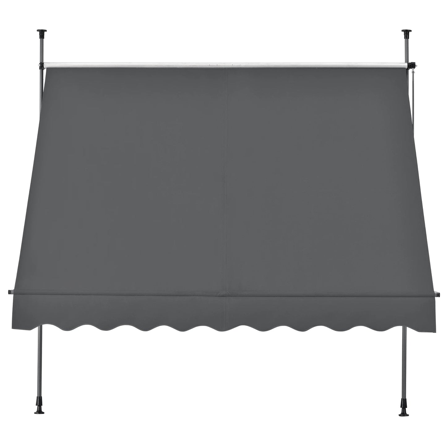 In And OutdoorMatch Luifel Jaylen - Handmatig Uitschuifbaar - Grijs - 250x120 cm - Uitvalarmluifel - Staal en Stof - UV Bescherming - Waterafstotend Sunshade