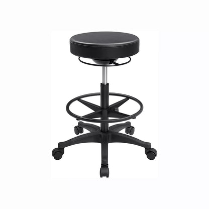 In And OutdoorMatch Luxe Werkkruk Peyton - Zwart - Op wielen - Bureaustoel - In hoogte verstelbaar 59,5-81 cm - kunstleer stool