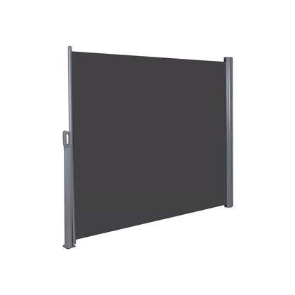 In And OutdoorMatch Luxe Zichtnet Laurel - Uitschuifbaar - Zichtdoek - Privacydoek - Windbreekgaas - Netomheining - Grijs - 160 x 300 cm Sunshade