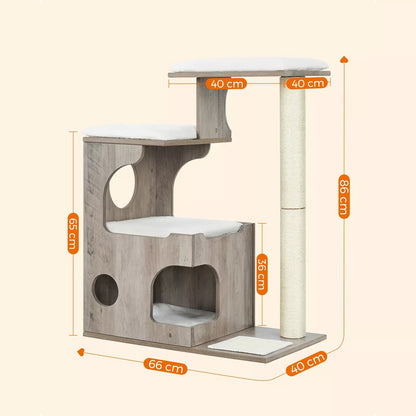 In And OutdoorMatch Luxe krabpaal Darion - voor katten - Hout - zachte kattenmand - kattenspeelgoed - geschikt voor kleine kittens Krabpaal