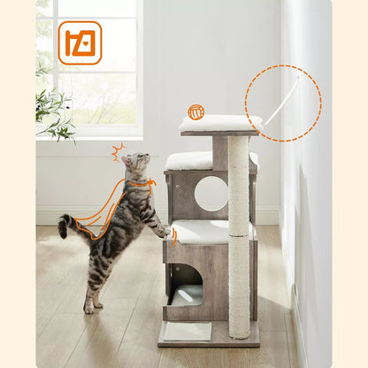 In And OutdoorMatch Luxe krabpaal Darion - voor katten - Hout - zachte kattenmand - kattenspeelgoed - geschikt voor kleine kittens Krabpaal