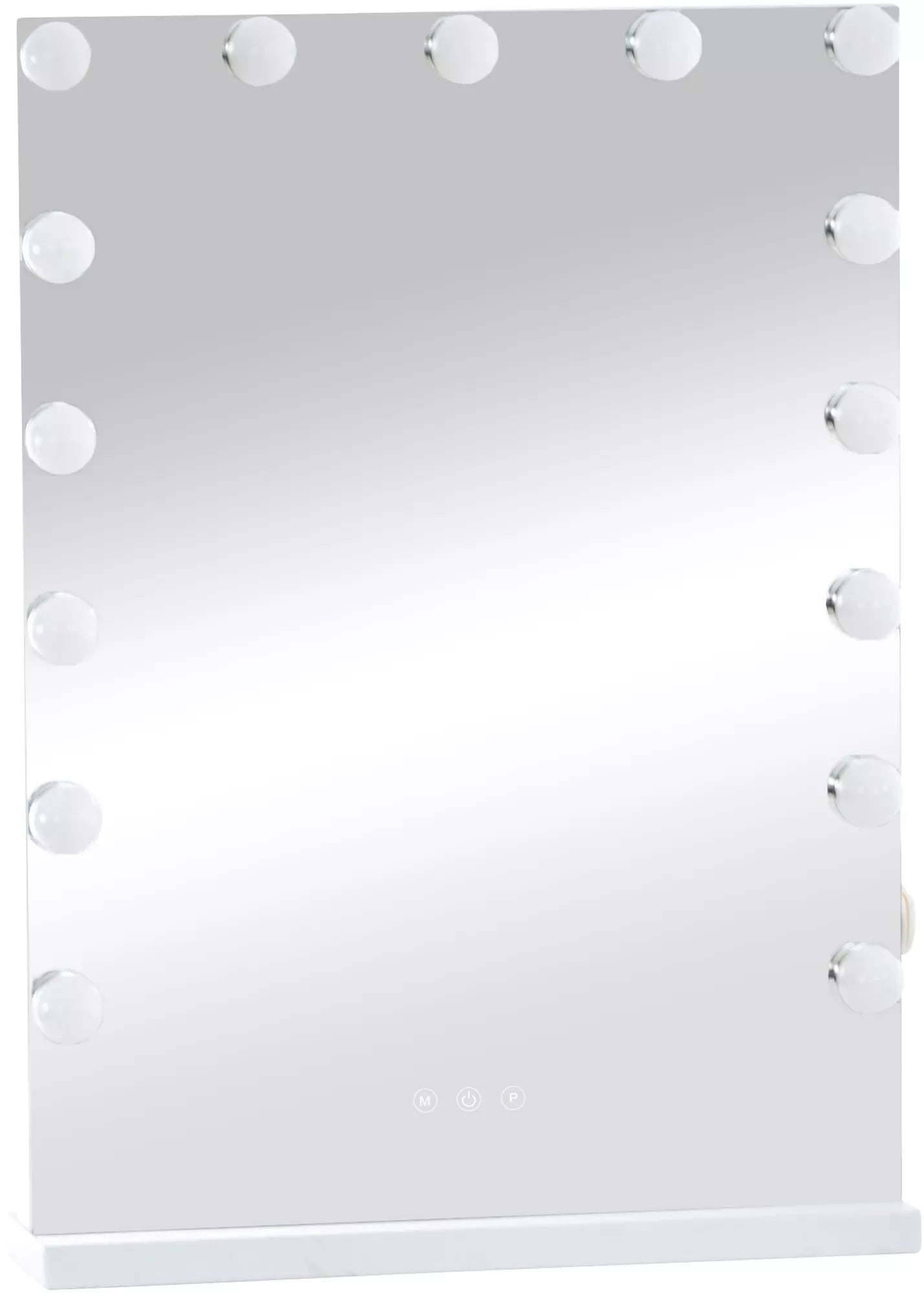 In And OutdoorMatch Make-Up Spiegel Nona - Met Verlichting - 61x43cm - Zonder Rand - Lichtdimmer - LED Verlichting - Dimbaar - Touchscreen Muur spiegel