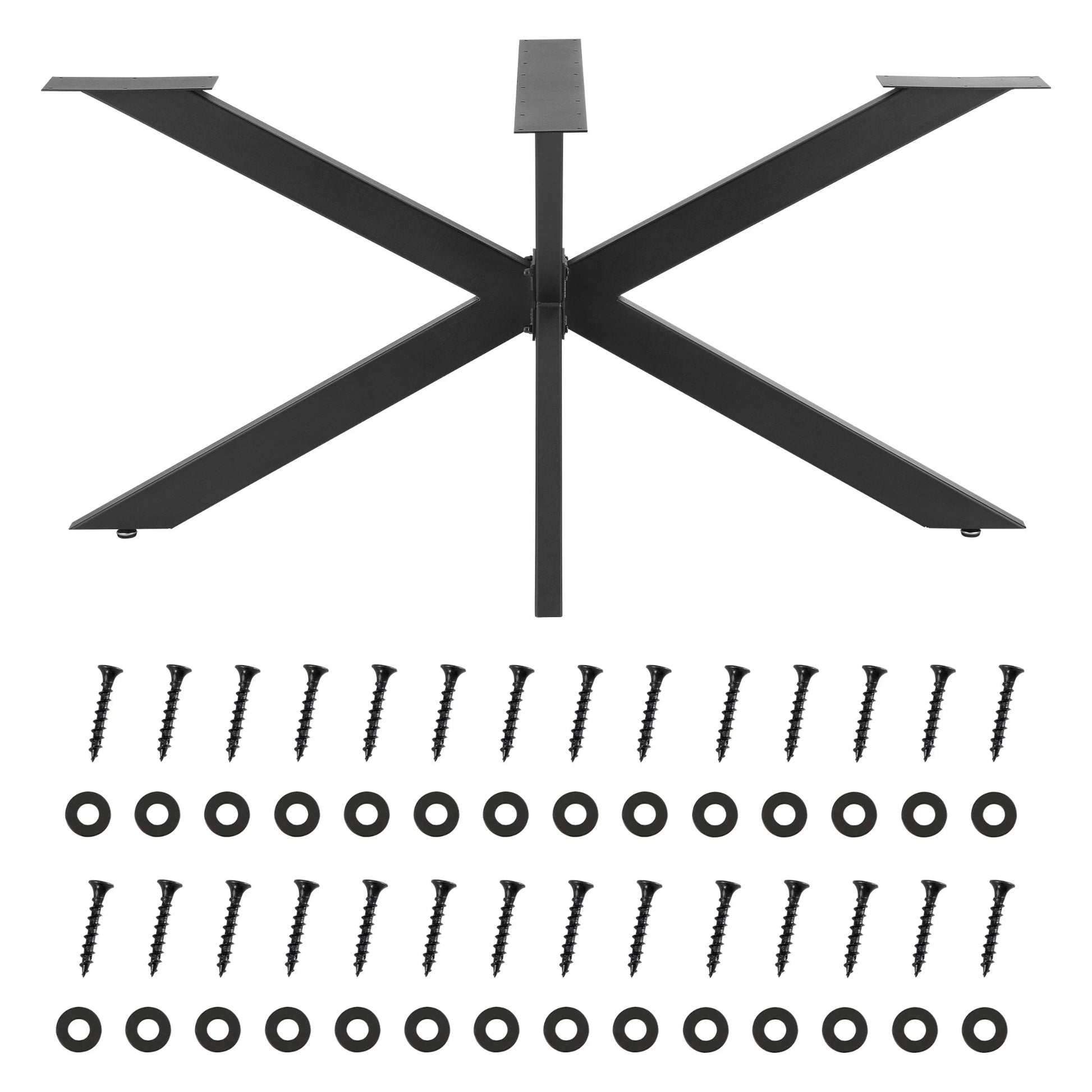 In And OutdoorMatch Matrix Poot Tafel Toffoe - Oberau Tafelpoot - 120x68x71cm - Mat Zwart table legs