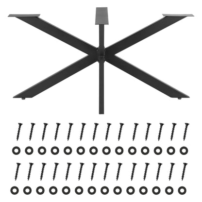 In And OutdoorMatch Matrix Poot Tafel Toffoe - Oberau Tafelpoot - 120x68x71cm - Mat Zwart table legs