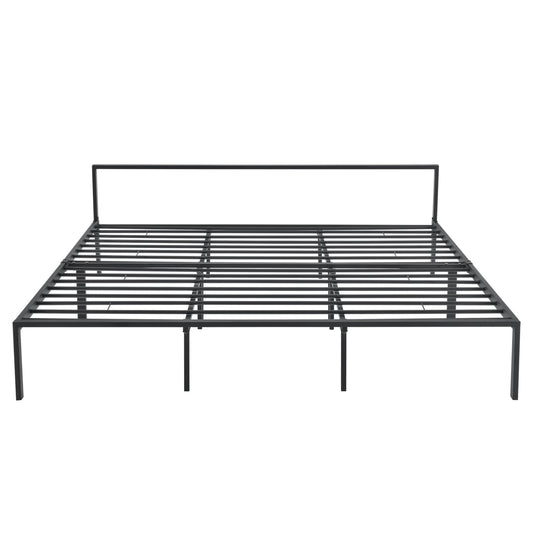 In And OutdoorMatch Metalen Bedframe Skye - Zwart - Met matras - 180x200 cm - Staal en Koudschuim - Modern Design bed twee personen