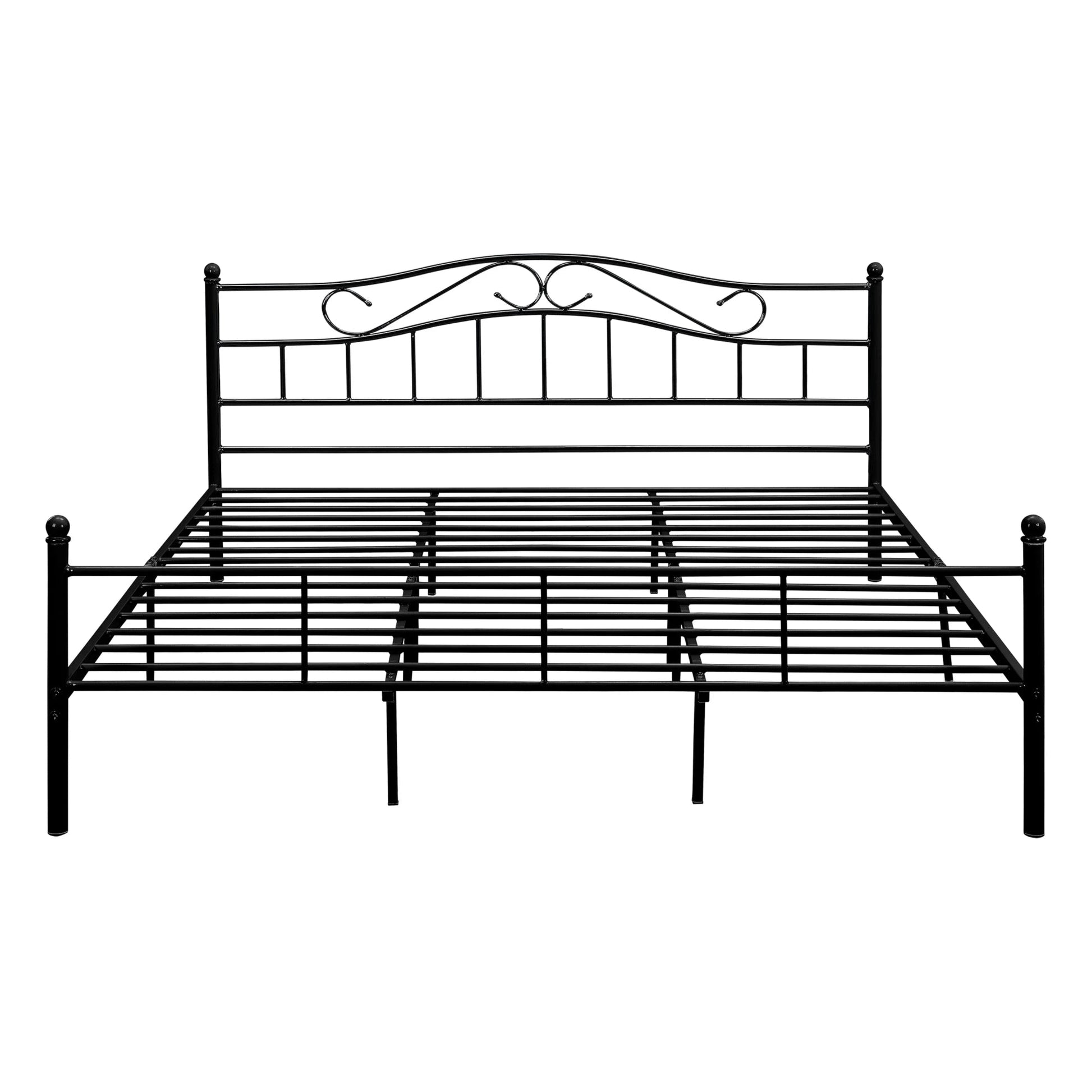 In And OutdoorMatch Metalen bed Robb - incl. Bedbodem - 180x200 - Zwart - Modern design Bedframe