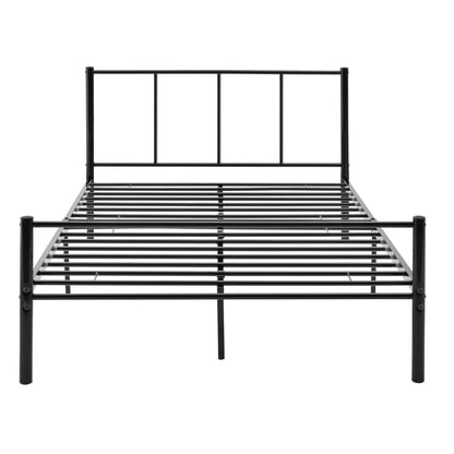 In And OutdoorMatch Metalen bedframe Berlie - incl. Bedbodem - 120x200cm - Zwart - Stalen frame gepoedercoat Eén persoon slapen