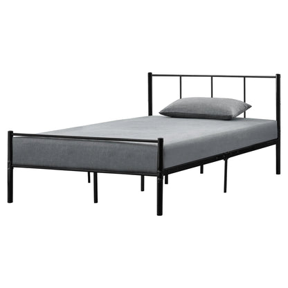 In And OutdoorMatch Metalen bedframe Berlie - incl. Bedbodem - 120x200cm - Zwart - Stalen frame gepoedercoat Eén persoon slapen