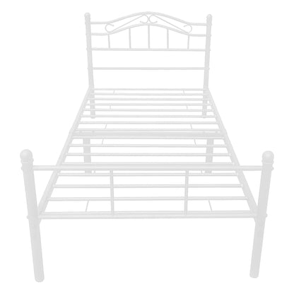 In And OutdoorMatch Metalen bedframe Daisy - incl. Bedbodem - 120x200 cm - Wit - Staal - Stijlvol design Bedframe