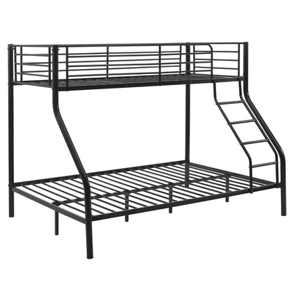 In And OutdoorMatch Metalen stapelbed Maurine - Kinderbed - 210x147,5x168 cm - Jongensbed - Meisjesbed - Stapelbed Zwart - bed twee personen