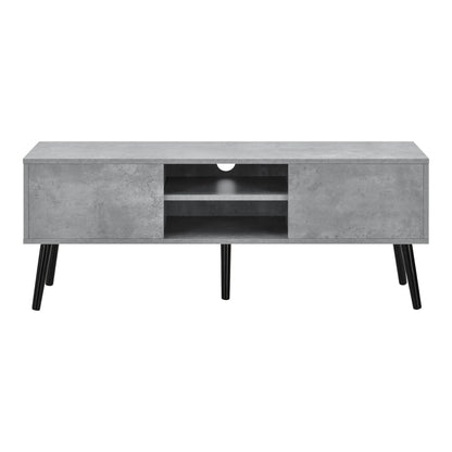 In And OutdoorMatch Mona-meubel Laurie - 120x29,5x46,5 cm - Betonkleurig - Spaanplaat en Hout - Stijlvol design TV cabinet