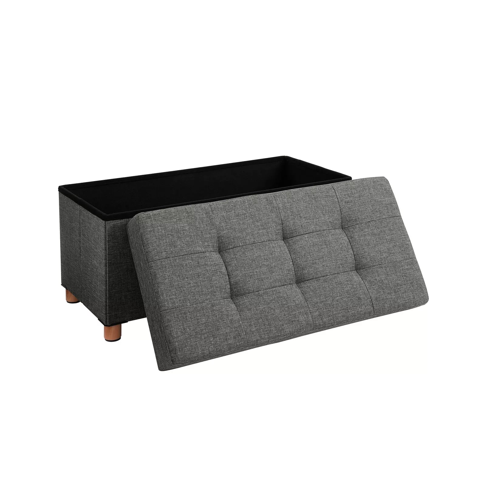 In And OutdoorMatch Opbergbank Marjorie - Bank met opbergruimte - Bedbox - Met deksel - Grijs - 300KG stool