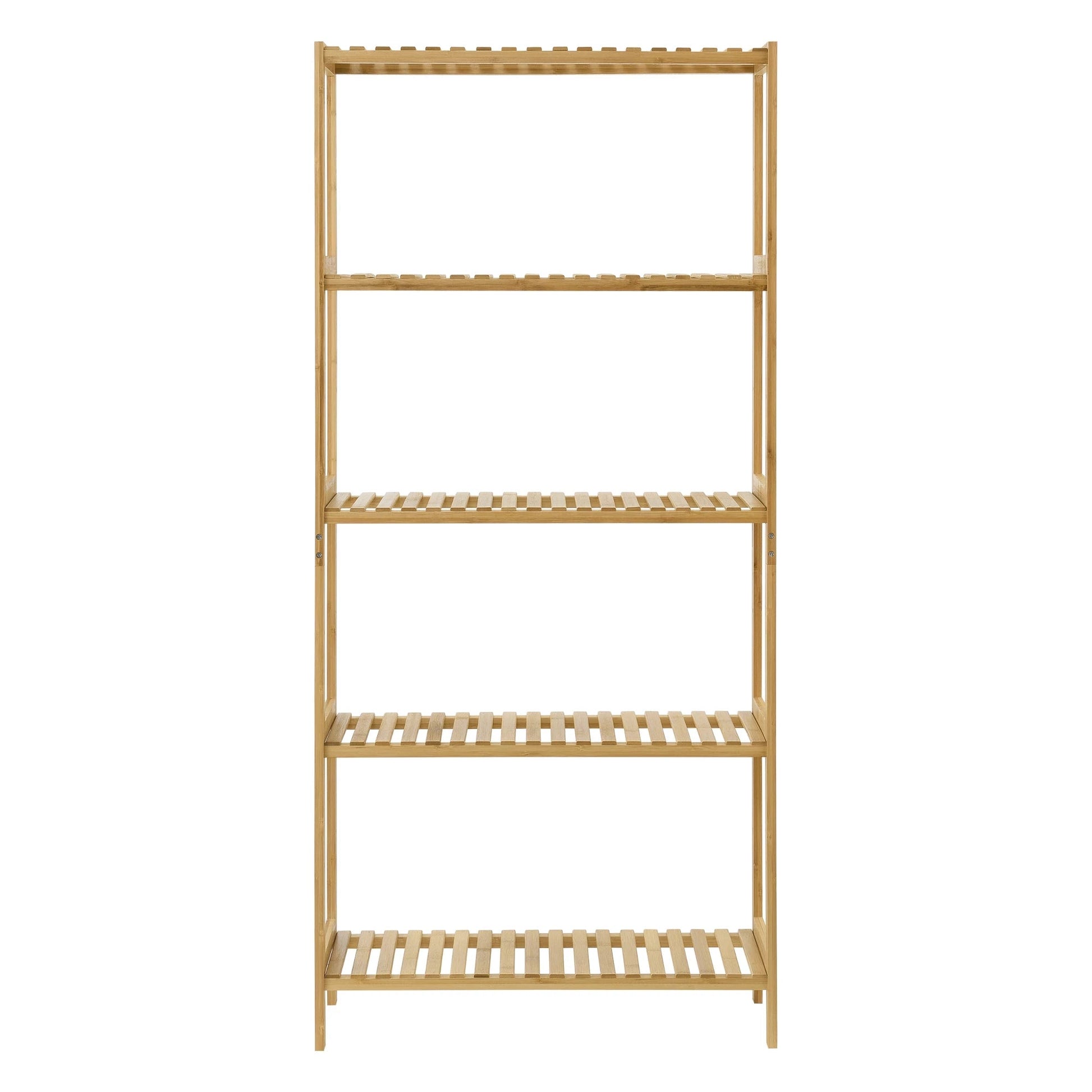 In And OutdoorMatch Opbergrek Jeffrey - Staand rek - Met 5 Bamboe Planken - Klassiek Design storage rack