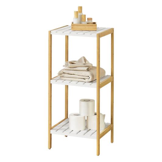 In And OutdoorMatch Opbergrek Margaret - Staand rek - Met 3 Planken - Bamboe - Minimalistisch design storage rack