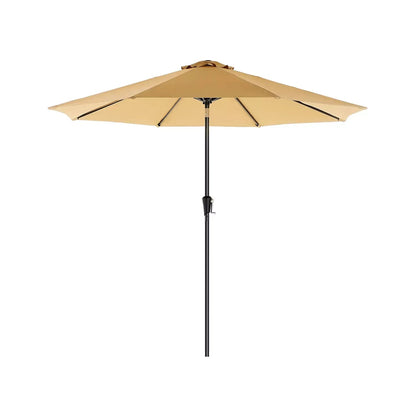 In And OutdoorMatch Parasol Bridget - 270 cm - Tuinparasol - Market Parasol - UV bescherming tot UPF 50+ - Patio Parasol - Zonwering - Knikarm - Met zwengel - Zonder standaard - Zand Sunshade