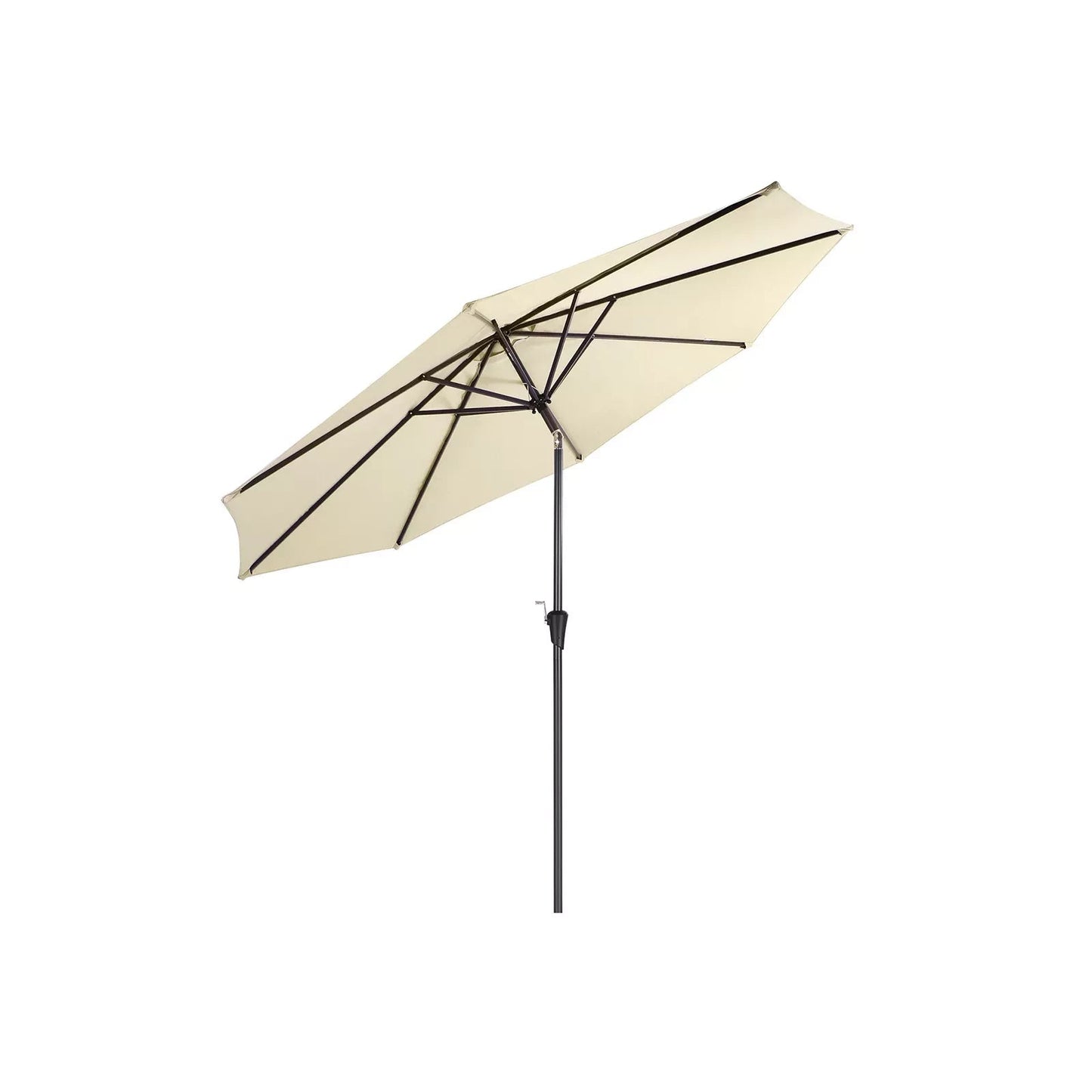 In And OutdoorMatch Parasol Kaleb - 300cm - Kantelbaar - Camping - Rond - Staand - Beige - Terras, tuin of strand Sunshade