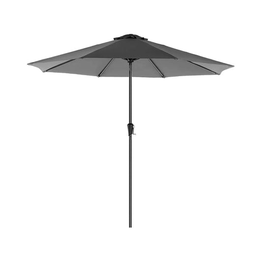 In And OutdoorMatch Parasol Mariah - 270 cm - Tuinparasol - Market Parasol - UV bescherming tot UPF 50+ - Patio Parasol - Zonwering - Knikarm - Met zwengel - Zonder standaard - Zwart Sunshade