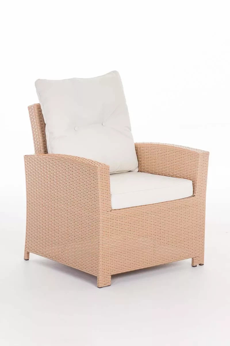 In And OutdoorMatch Premium Tuinstoelen Nina - outdoor loungestoel - loungestoel - Lounge - crèmewit -70 x 73 x 82 cm Garden Chair