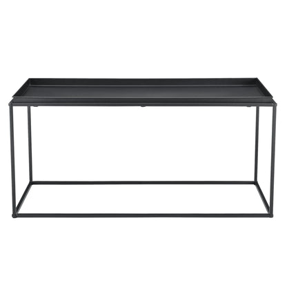 In And OutdoorMatch Salontafel Chasity - Zwart - Metaal - 47x100x50 cm - Modern design Bijzetttafel