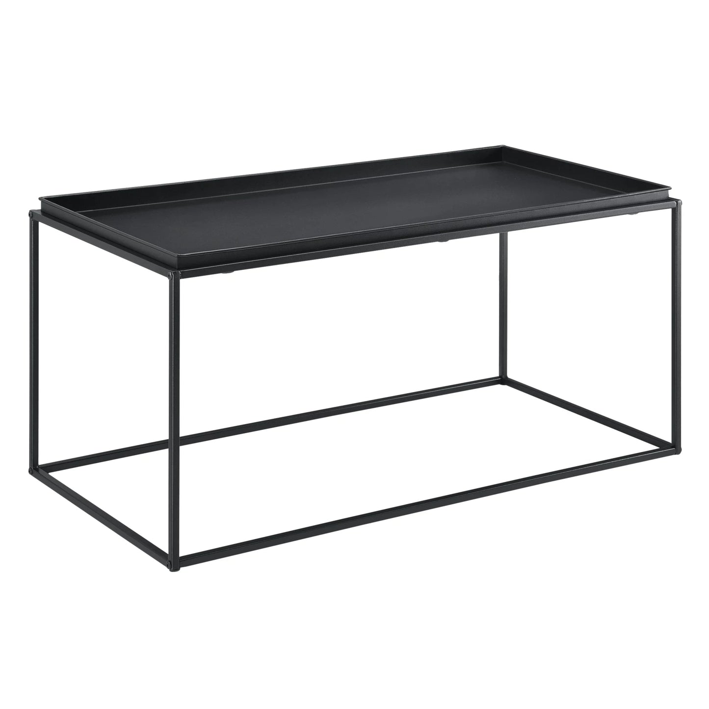 In And OutdoorMatch Salontafel Chasity - Zwart - Metaal - 47x100x50 cm - Modern design Bijzetttafel