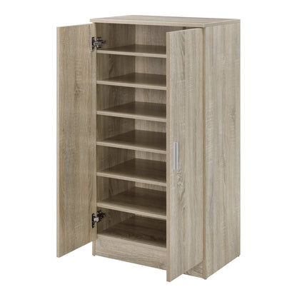 In And OutdoorMatch Schoenenkast Woodrow - Voor 14 paar schoenen - 108x55x35cm - Eiken - Spaanplaat - Modern Design shoe rack