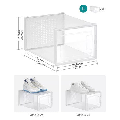 In And OutdoorMatch Schoenenrek Aglae - Wit - Kledingrek - Schoenenkast - 12 dozen shoe rack