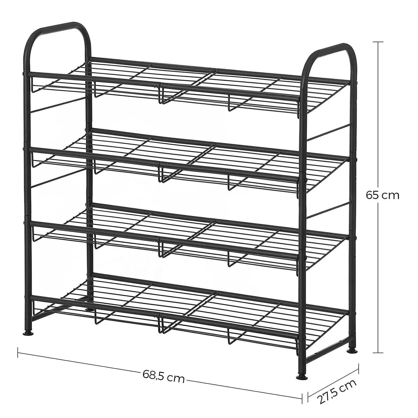 In And OutdoorMatch Schoenenrek Rosetta - Metaal - 16 paar schoenen - Schoenenkast - Hoogte 65cm shoe rack