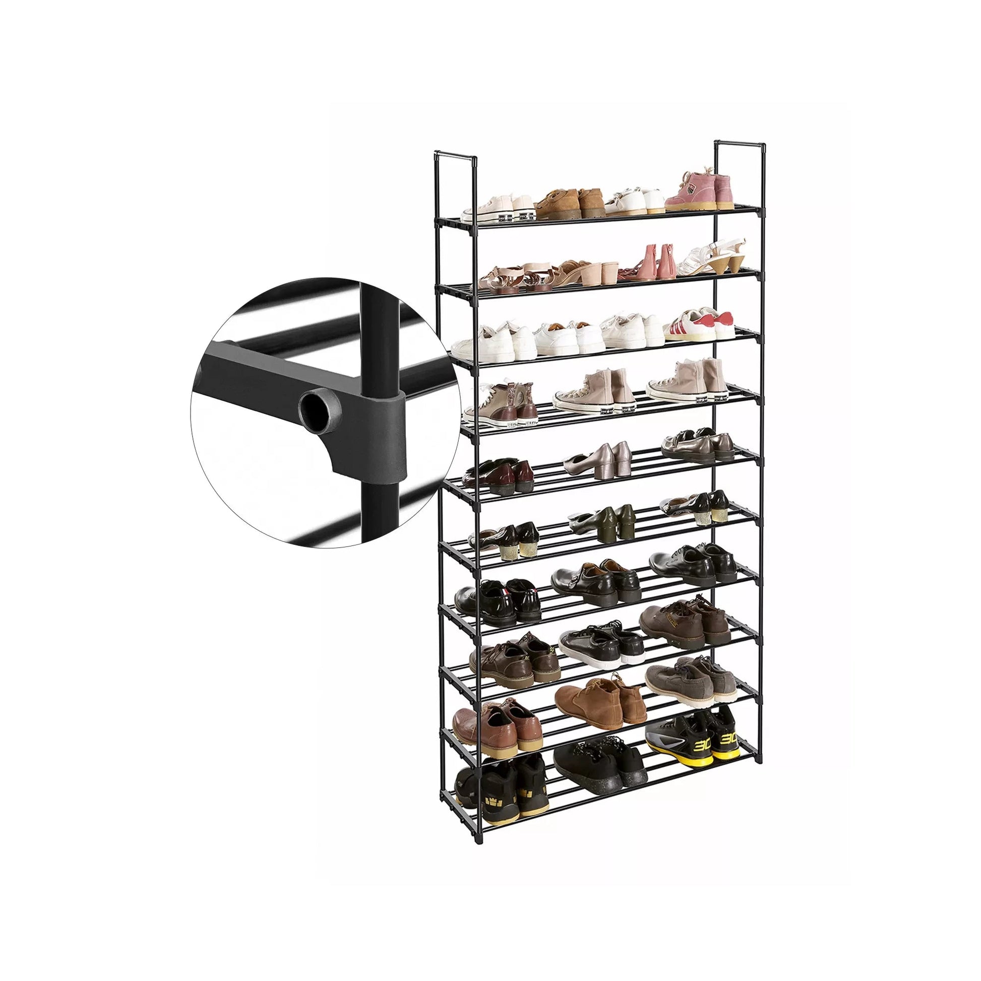 In And OutdoorMatch Schoenenrek Talon - Met 10 planken - voor max. 50 paar schoenen - Grijs shoe rack