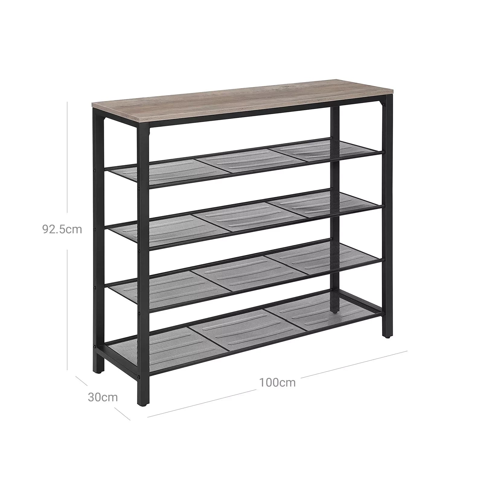 In And OutdoorMatch Schoenenrek Tyreek - Metaal - 16-20 paar schoenen - Schoenenkast - 100x30x92cm shoe rack