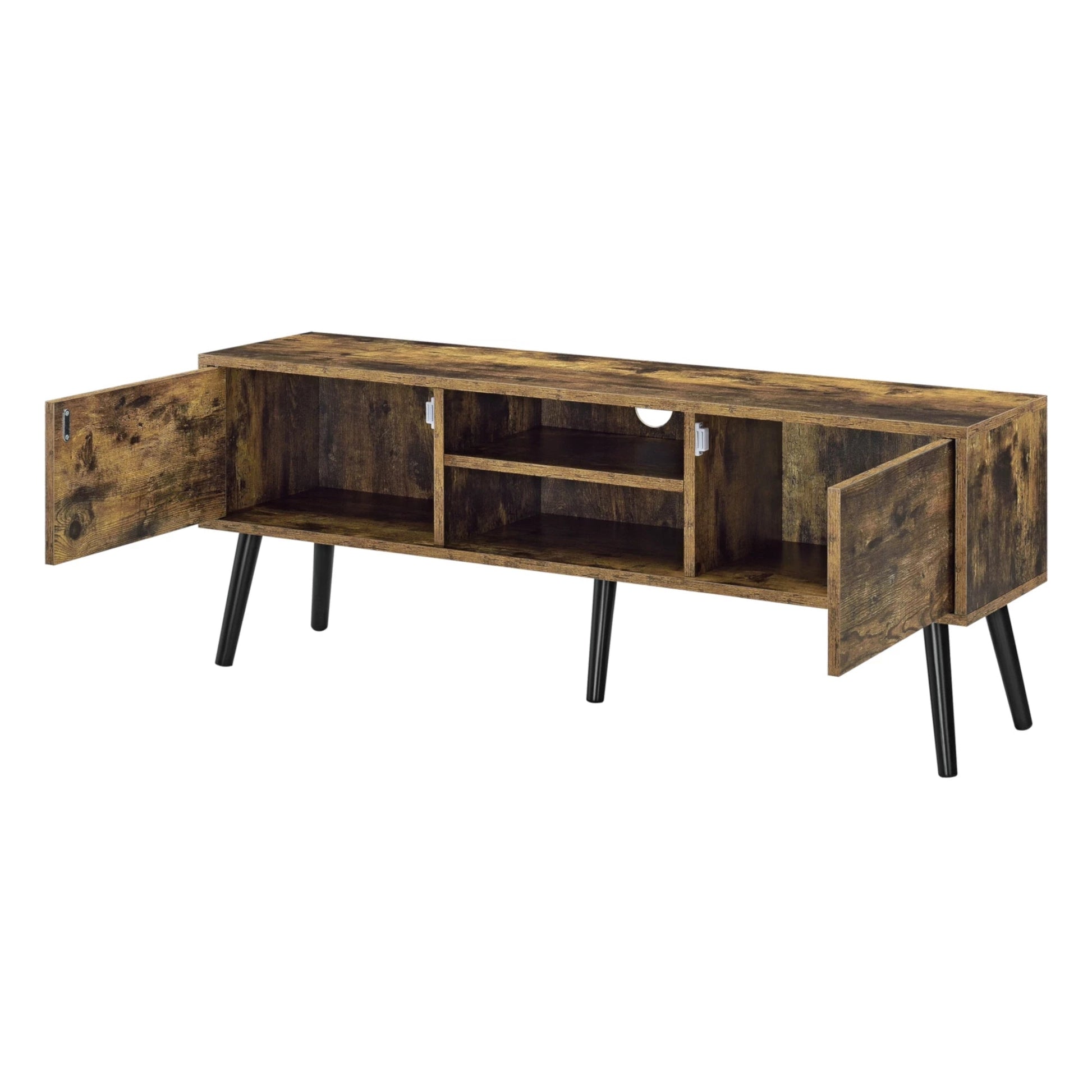 In And OutdoorMatch Sierra-meubel Mari - 120x29,5x46,5 cm - Houtkleur donker - Spaanplaat en Hout - Stijlvol design TV cabinet