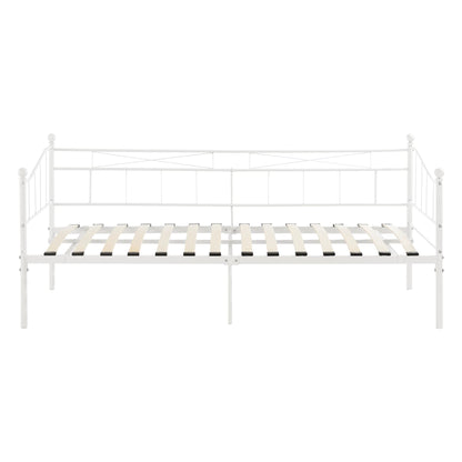 In And OutdoorMatch Slaapbank Jairo - Eenpersoonsbed - 90x200 cm - Wit - Staal - Modern design Eén persoon slapen