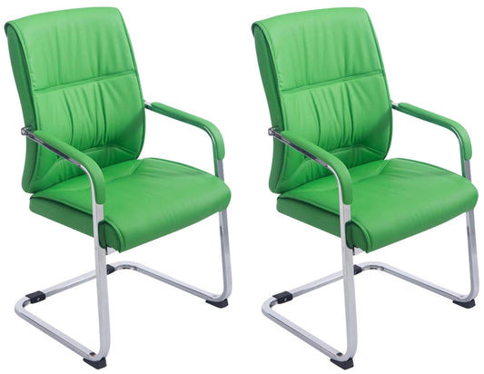 In And OutdoorMatch Sledestoelen Octavia - Set van 2 - XXL - Groen - Exclusieve Look Eetkamerstoel