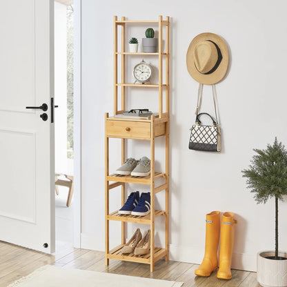 In And OutdoorMatch Staande Rek Cleta - Bamboe - 163x33x28 cm - Houtkleurig - Planken kitchen rack