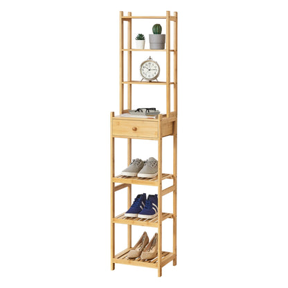 In And OutdoorMatch Staande Rek Cleta - Bamboe - 163x33x28 cm - Houtkleurig - Planken kitchen rack