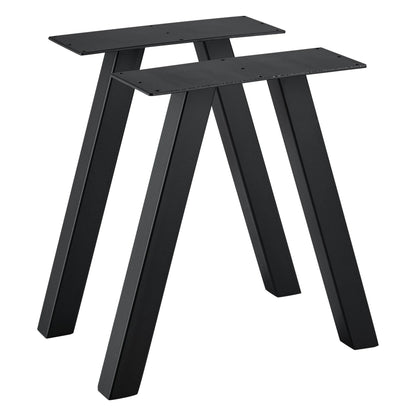 In And OutdoorMatch Stalen A Tafelpoot Brennon - Set van 2 - Meubelpoot - 40x12x40 cm - Zwart table legs